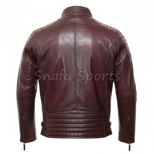 Meilleur prix Veste imperméable coupe-vent en cuir véritable de qualité supérieure pour homme Teinte unie pour l'hiver Disponible en toutes tailles Vente en ligne disponible - Product Image 2