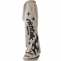 Pantalon de survêtement mi-long Richitalk pour homme, style urbain, avec cordon élastique, respirant, imprimé caoutchouc en relief, en polyester léger, idéal pour l'été