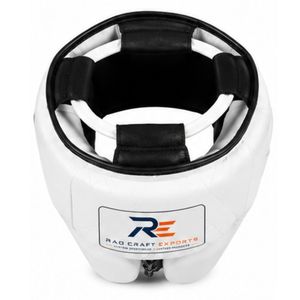 Protector de Cabeza para Boxeo RAO CRAFT EXPORTS, Cuero PU, Unisex, Equipo Deportivo de Protección para Adultos, Color Blanco Sólido, Cierre de Hebilla - Product Image 6
