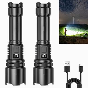 CITICITY <b>Rechargeable</b> Flashlight, <b>LED</b> Flashlights 4 Modes High Powered 800LM Zoom Waterproof with LCD for Outdoors Emergency - Product Image 1