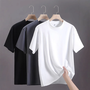 เสื้อยืดผู้ชาย 2026 ฤดูร้อน เสื้อยืดโอเวอร์ไซส์ ผ้าฝ้าย เสื้อยืดลำลอง คุณภาพสูง แขนสั้น เสื้อยืดผู้ชาย สีพื้น เสื้อกีฬา - Product Image 1