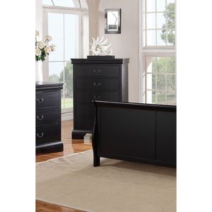 Elegante nero 1 pezzo cassettiera alta elegante camera da letto mobili in compensato - Product Image 4