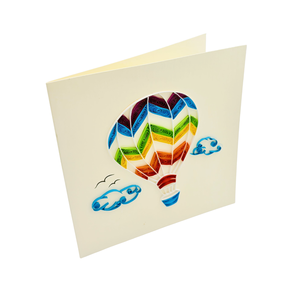 Wholesale Colorful Hot Air Balloon Quilling <b>Card</b> Handmade Greeting <b>Card</b> With Envelope For Special <b>Occasions</b> Unique Quilled <b>Card</b> - Product Image 4