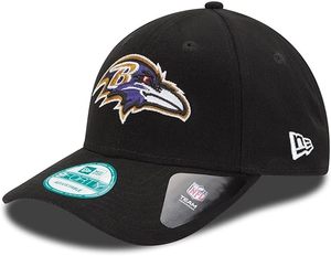 Gorra Ajustable Negra de los Baltimore Ravens de la Nueva Era, Bordada a Máquina, de Poliéster Resistente, Ropa Deportiva del Equipo - Product Image 1