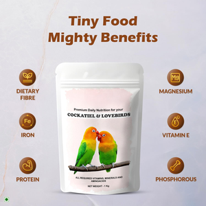 Alimento Premium para Periquitos y Agapornis 1Kg Nutrición Diaria Natural con Vitaminas, Minerales y Aminoácidos, Libre de Químicos, Alimento Saludable para Aves - Product Image 2
