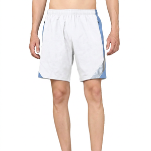 Men's Navy Blue Sport <b>Shorts</b> With Side Quick Dry Elastic Waist Mid Length <b>Woven</b> Polyester Board <b>Shorts</b> - Product Image 3