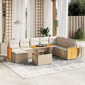 Conjunto de Sofás de Jardín Color Beige - Product Image 1