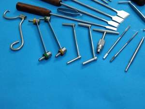 STKR INTERNATIONAL Bone Chisel Wire Passer <b>Drill</b> <b>Guides</b> Stainless Steel Silver Manual Surgical Orthopedic Instruments 20 Pcs CE - Product Image 3