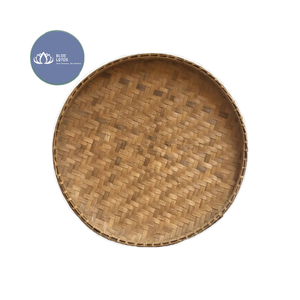 Bandeja de Servir Redonda de Bambú Tejido Ecológico, Cesta de Frutas, Vajilla, Adorno Decorativo para el Hogar, Venta al por Mayor - Product Image 1