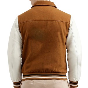 Chaqueta Varsity Gruesa de Invierno para Hombre, de Alta Calidad, con Bordado Chenille y Mangas de Cuero, Personalizable con Letras de Béisbol - Product Image 2