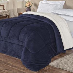 Couette matelassée réversible vert émeraude et violet, garnissage polyester, taille Queen, lavable en machine, usage hivernal, hypoallergénique - Product Image 2