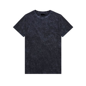 New Design Summer Acid Wash T Shirt 100 Percent Cotton Custom Loose Drop Shoulder Men's Fashion Tee - Product Image 4