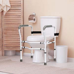 Barre de sécurité en acier pour toilettes avec pince de fixation intégrée – Équipement de sécurité pour salle de bain - Product Image 1
