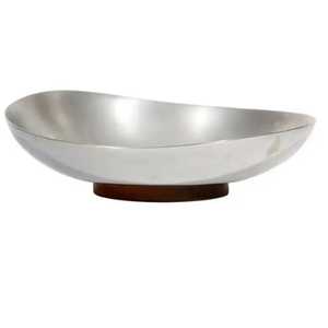 Creative Pleated Stainless Steel Bowl Wavy Ruffle Edge Silver Metal <b>Salad</b> Fruit Platter Dessert Serving Dish Tableware - Product Image 2