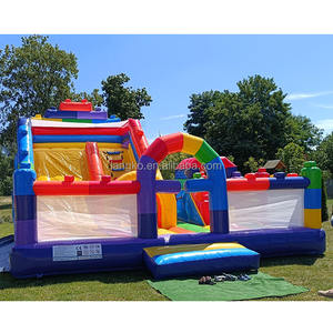 Château gonflable château rebondissant aire de jeux de conception moderne <span class=keywords><strong>parc</strong></span> extérieur obstacle sec humide parcours d'obstacles à double voie - Product Image 1