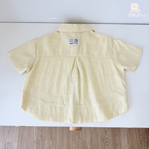 Chemise en lin à manches courtes pour garçons et filles SeunKids, légère, douce, tissée, décontractée, pour l'été, fabriquée au Vietnam - Product Image 6