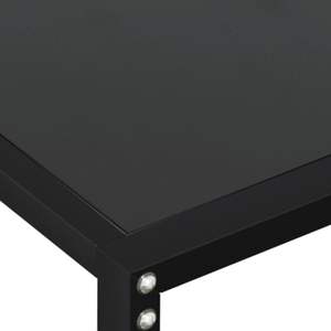 Table console simple en verre trempé noir 63,0x13,8x29,7 pouces - Product Image 5