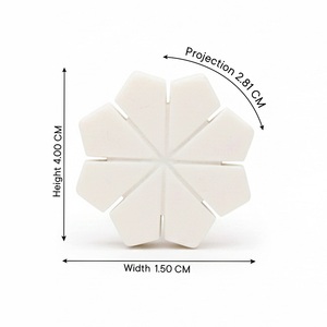Modern White Stone Flower Shaped Handcarved Eco-Friendly Furniture Drawer <b>Knob</b> and Handle <b>for</b> Cabinet Wardrobe <b>Dresser</b> - Product Image 2