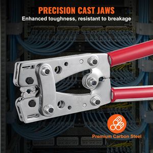 Herramienta de crimpado de terminales de aluminio de alta resistencia de 10 1/0 AWG con 60 conectores de 6 hilos - Product Image 4