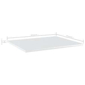 Ensemble d'étagères murales, 4 pièces, en bois d'ingénierie blanc, épaisseur 15 mm, design rectangulaire minimaliste, pour rangement mural dans le salon - Product Image 5