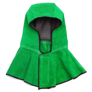 High Quality Cowhide Suede Split Leather Welding <b>Cap</b> Industrial Work Clothing Fireproof Feature Safety Hood Head Protection - Product Image 4