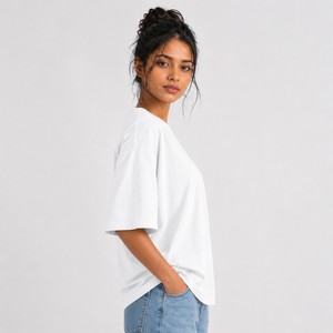 เสื้อยืดโอเวอร์ไซส์ลำลองสำหรับผู้หญิง ผ้าเนื้อนุ่ม ทรงหลวม สวมใส่สบาย เคลื่อนไหวง่าย และคุณภาพทนทาน - Product Image 2