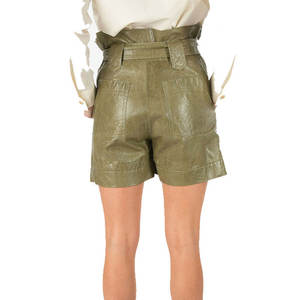 กางเกงขาสั้นหนังวัวแท้ 100% สีธรรมชาติ สไตล์วินเทจ ขนาดปกติสำหรับผู้หญิง มีหลายขนาดให้เลือก - Product Image 6