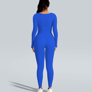 private label stretch performance <b>jumpsuit</b> women bulk order breathable <b>workout</b> <b>jumpsuit</b> women supplier custom branding - Product Image 5