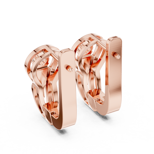 Pendientes de Oro Rosa de 14K con Diamante Cultivado en Laboratorio, Corte Brillante Redondo, Solitario, 0.18ct, Lujosos y Contemporáneos para Mujer - Product Image 4