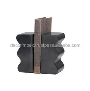 Elegant Cut-Out Floral/<b>Leaf</b> Pattern Matte Black Metal Adjustable <b>Art</b> Decor Bookends for Home Decoration - Product Image 4