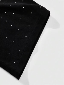T-shirts pour hommes surdimensionnés avec strass, design personnalisé en cristal, 100% coton, OEM, streetwear, hip hop, vente en gros, fournisseur de mode Y2K - Product Image 4