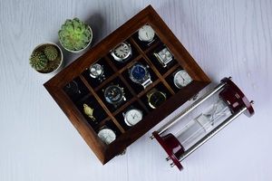 Royal Craft Expertise Watch <b>Box</b> for Men – Wooden Watch <b>Storage</b> Case <b>with</b> Hinged <b>Lid</b>, Organizer Display <b>Box</b> – Ideal Gift for Chri - Product Image 3