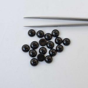 Cabochons ronds lisses en onyx noir naturel de 4mm, pierres onyx certifiées de qualité AAA, bijoux polis à la main, pierres précieuses en vrac semi-précieuses - Product Image 4