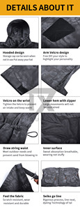 Veste Softshell Homme Bleue Imperméable Respirante avec Fermeture Éclair Col Montant Coupe-Vent Hiver Extérieur Coupe Droite Polyester - Product Image 6