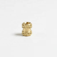 OEM Custom Brass Threaded Inserts M3 M5 M8 Knurled Heat Set Insert Nut for Plastic Injection Molding and Ultrasonic Installation