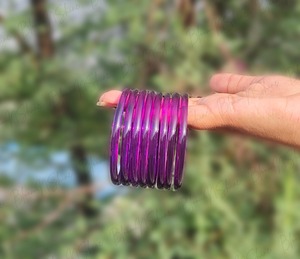 Ensemble de bracelets empilables en acrylique violet, bijoux classiques en résine pour femmes, bracelets tendance, cadeau - Product Image 1