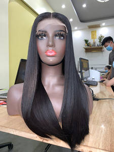 Vietnambairy สั้นยาวถึงไหล่สุดหรูผมทรงบ็อบแบบตรงมีขอบผมจริง