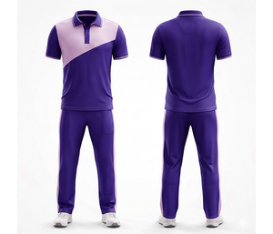 Maillot et pantalon de cricket Elite Performance avec impression par sublimation intégrale |   Vêtements de cricket pour hommes, femmes et jeunes : polo et pantalon - Product Image 2