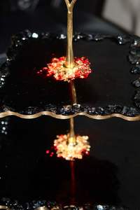 Resin <b>Cake</b> <b>Stand</b> <b>Set</b> of 2 Eco-Friendly Dishwasher Safe - Product Image 2