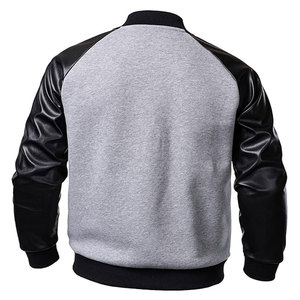 Elegante Chaqueta Letterman con Mangas de Cuero, Diseño Resistente, Chaqueta de Invierno para Uso Diario - Product Image 3