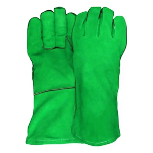Guantes de Soldador de Cuero Vacuno Rojo, Reflectantes, de Seguridad Industrial, Resistentes, Anti-Calor y Chispas - Product Image 3