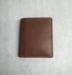 Mini portefeuille en cuir pour homme, pliable, avec poche zippée, porte-cartes, blocage RFID, doublure en polyester, logo personnalisé - Product Image 6
