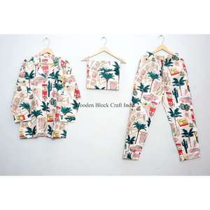 Conjuntos de Pijamas Largos Elegantes y Cómodos para Mujeres y Adolescentes, Conjunto de Pijama de Corte Holgado a la Moda con Diseños y Logotipos Personalizables - Product Image 3