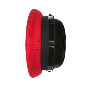 หมวกทรงสูงแบบมีปีก ทำมือ OEM สไตล์ทางการ สำหรับเครื่องแบบ  วัสดุทำจากขนสัตว์ 100% สีแดง/ดำ สำหรับใช้งานกลางแจ้งและในชีวิตประจำวัน - Product Image 5