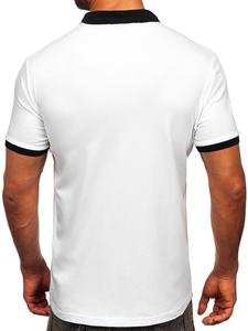 เสื้อโปโลผู้ชายแขนสั้นผ้าสแปนเด็กซ์ผสมคอตตอน พิมพ์ลายกีฬา ปักโลโก้ตามสั่ง สำหรับใส่ลำลองสไตล์สตรีท - Product Image 3