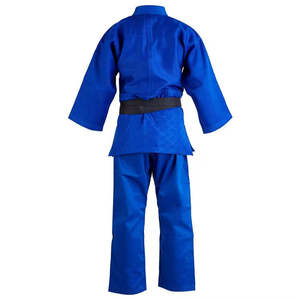 Uniforme de Judo Azul para Adultos, 100% Algodón Elástico, Logotipo Frontal, Traje de Entrenamiento y Competición con Cinturón - Product Image 4
