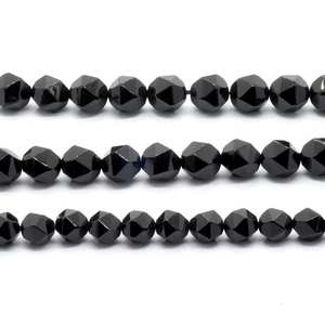 ลูกปัดออนิกซ์สีดำทรงเหลี่ยม ลูกปัดหินธรรมชาติแบบก้อน สำหรับทำเครื่องประดับ งานฝีมือ DIY - Product Image 4