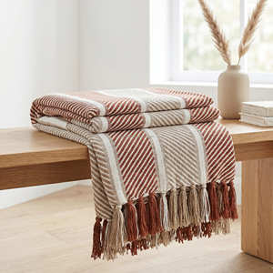 Minimalist Sage Green Textured Sofa Throw Premium Solid Woven Cotton <b>Blanket</b> Everyday Farmhouse Styling - Product Image 4
