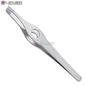 Pince à épiler professionnelle en acier inoxydable à pointe inclinée pour une manipulation précise des objets fins, outil multifonctionnel pour les soins de beauté - Product Image 6