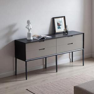 Support de couloir moderne en fer avec design combiné, forme rectangulaire élégante, cadre fin pour hôtel et salon, meuble d'appoint - Product Image 4